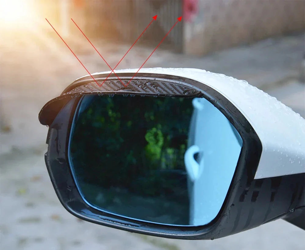 Protetor de Retrovisor Automotivo Anti Chuva e Sol Fibra de Carbono