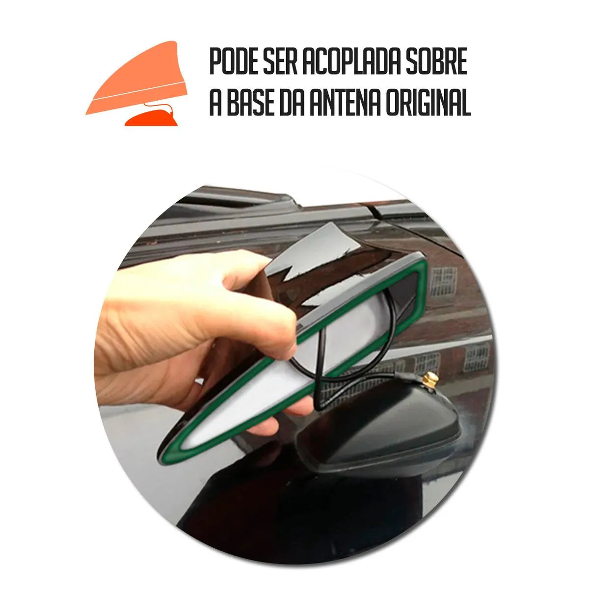 Antena Tubarão Shark Universal AM/FM - Estilo e Sinal Aprimorado