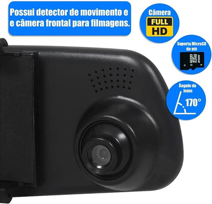 Retrovisor Automotivo com Câmera de Ré Colorida- One Blaz