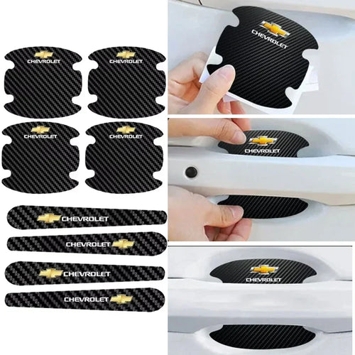 Adesivo Protetor de Maçaneta Automotiva para Chevrolet – Kit 4 Peças Anti Risco Porta Carro