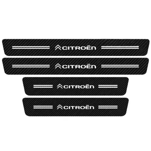 Soleira de Porta em Fibra de Carbono 4D Premium para Carros – Proteção Automotiva