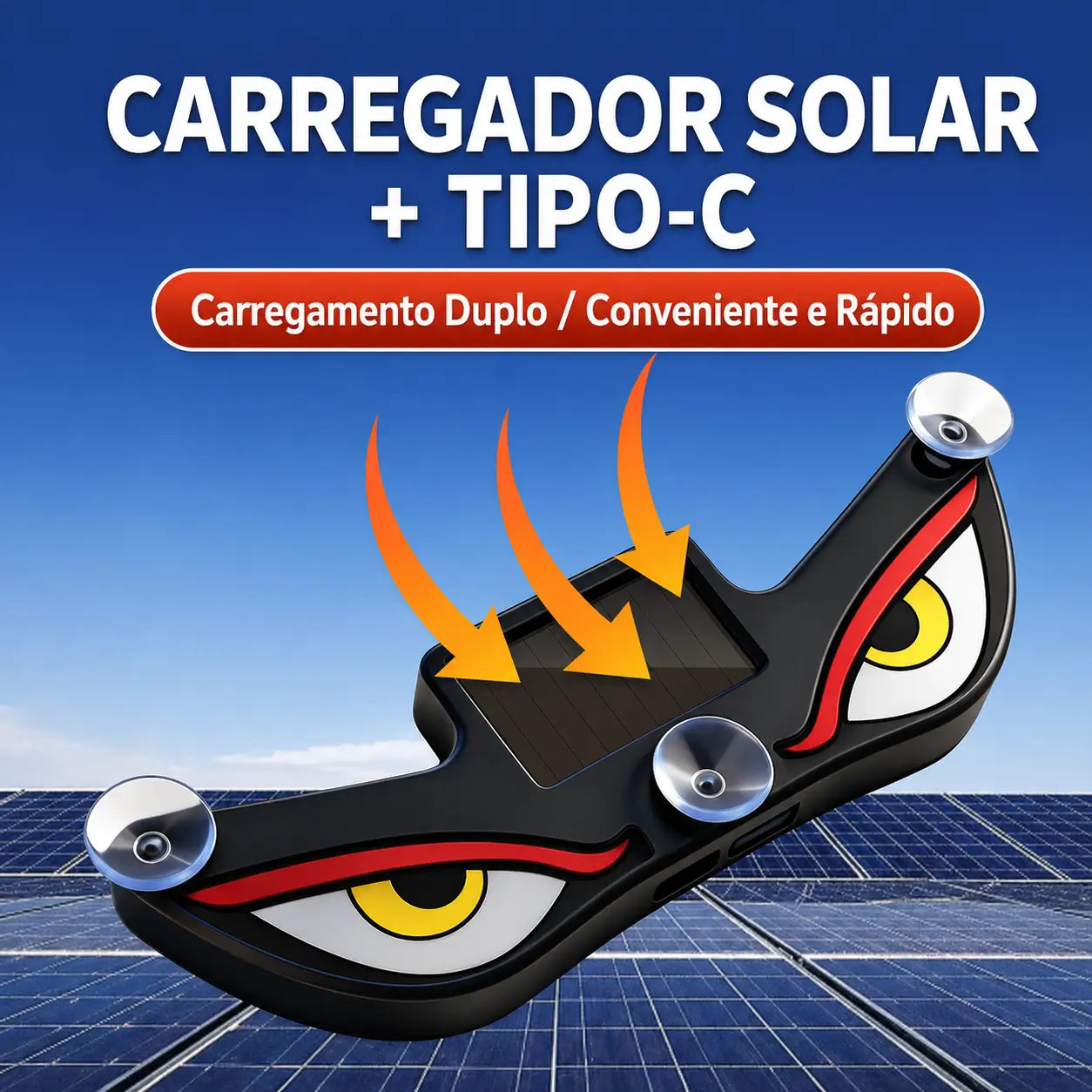 Luz LED de olhos Solar para Vidro Automotivo