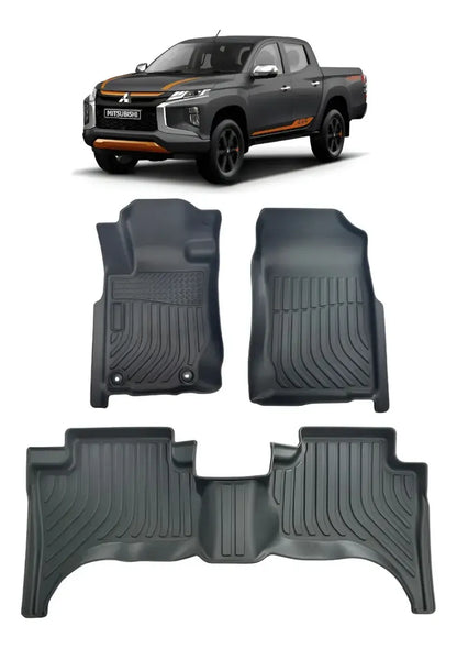 Tapete Bandeja 3D L200 Triton Sport 2019 a 2025 Linha Premium