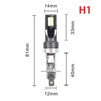 Lâmpadas LED Automotivas H11 H8 9005 9006 6000K Super Brancas