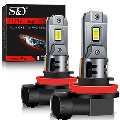 Lâmpadas LED Automotivas 30000LM H11 9005 9006 6500K Super Brancas