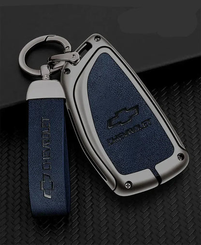 Capa de Chave Automotiva Premium em Couro e Liga de Zinco para Chevrolet, GMC e Buick – Proteção Completa com Design Luxo