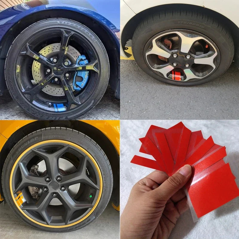 Adesivo Refletivo para Roda Automotiva Kit 4 a 6 Peças