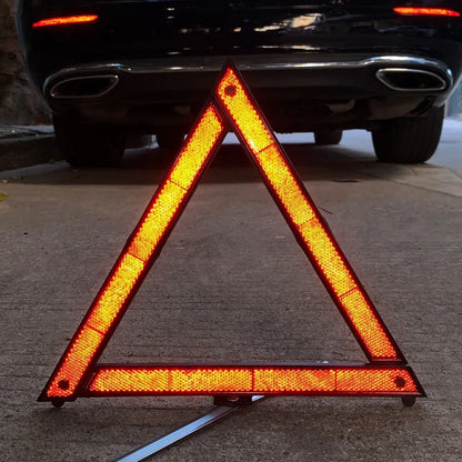 Triângulo de Segurança Automotivo Dobrável Refletivo para Emergência