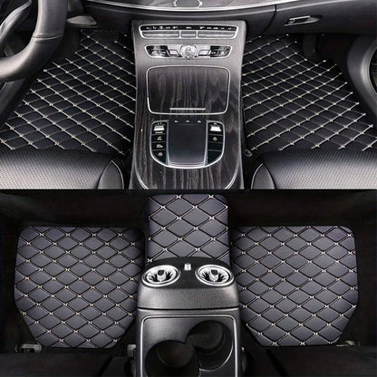 Tapete Automotivo Universal 5 Peças em PU Leather – Impermeável e Proteção Completa para Qualquer Veículo