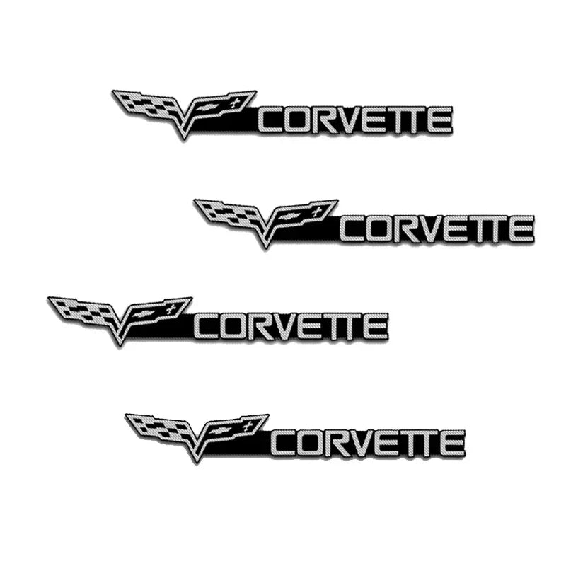 Emblema 3D Alloy para Interior Chevrolet – Adesivo Premium para Som, Painel e Volante (Kit 4 Peças)