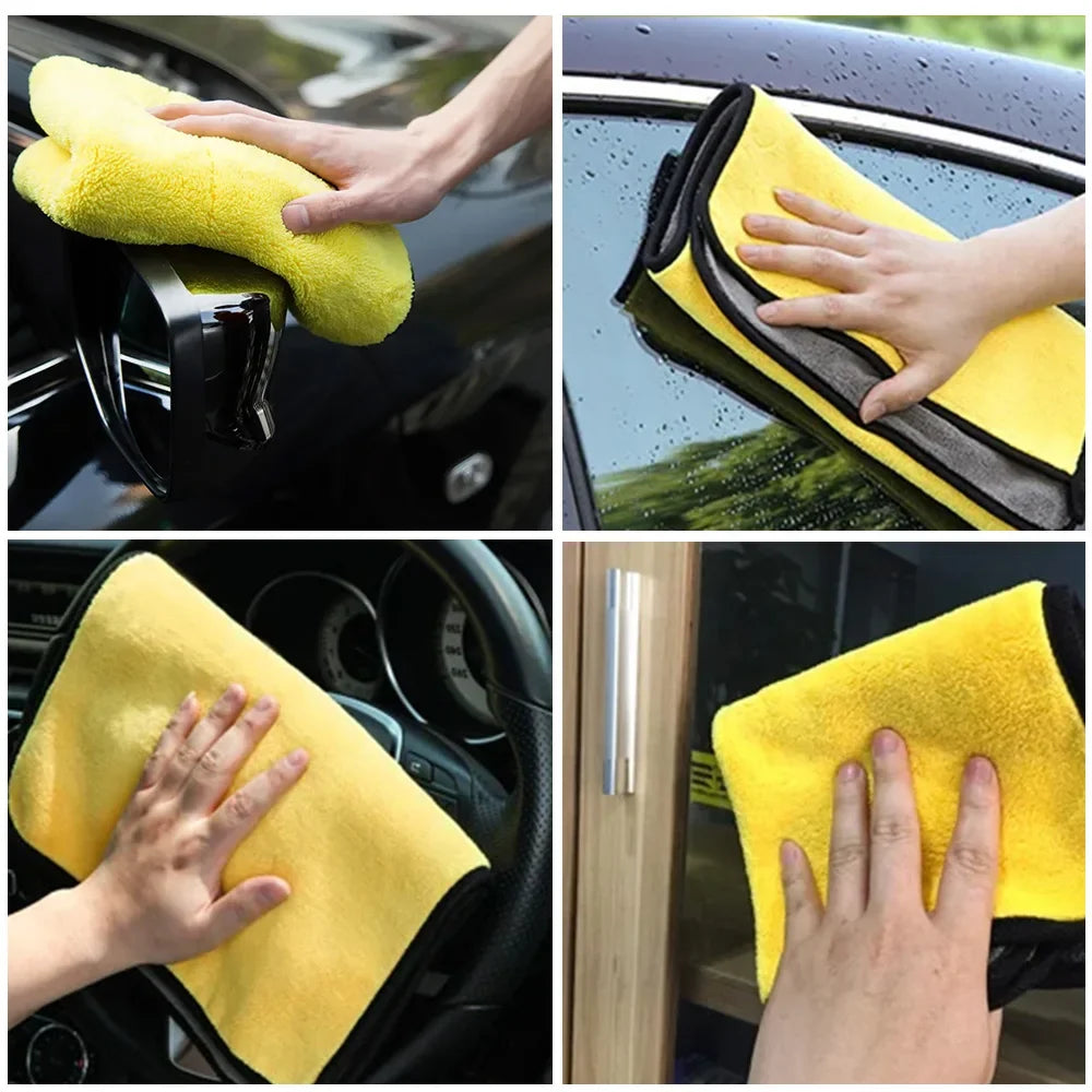 Kit Pano de Microfibra Automotiva 5 Peças Alta Absorção para Limpeza
