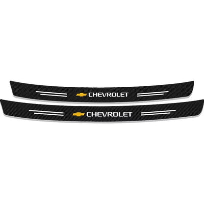 Protetor de Para-Choque Traseiro Fibra de Carbono para Chevrolet – Adesivo Anti Risco Porta-Malas