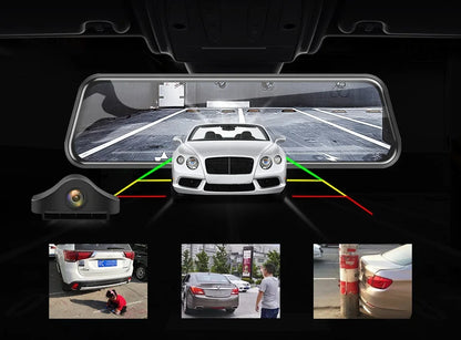 Câmera Veicular 2K DVR com WiFi e GPS Espelho Retrovisor – Dash Cam Automotiva com Visão Noturna e Monitoramento 24h