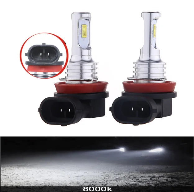 Lâmpadas LED H11 H8 H9 30000LM 3000K 6000K Alta Potência Automotiva