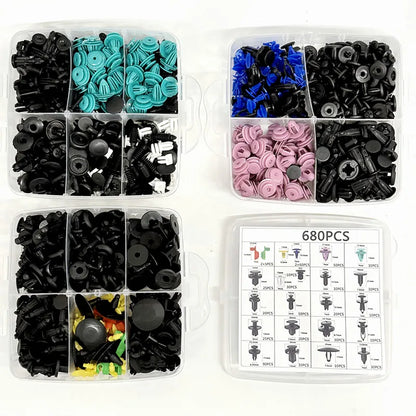 Kit Grampos Automotivos Universais 100 a 800 Peças para Fixação de Painéis