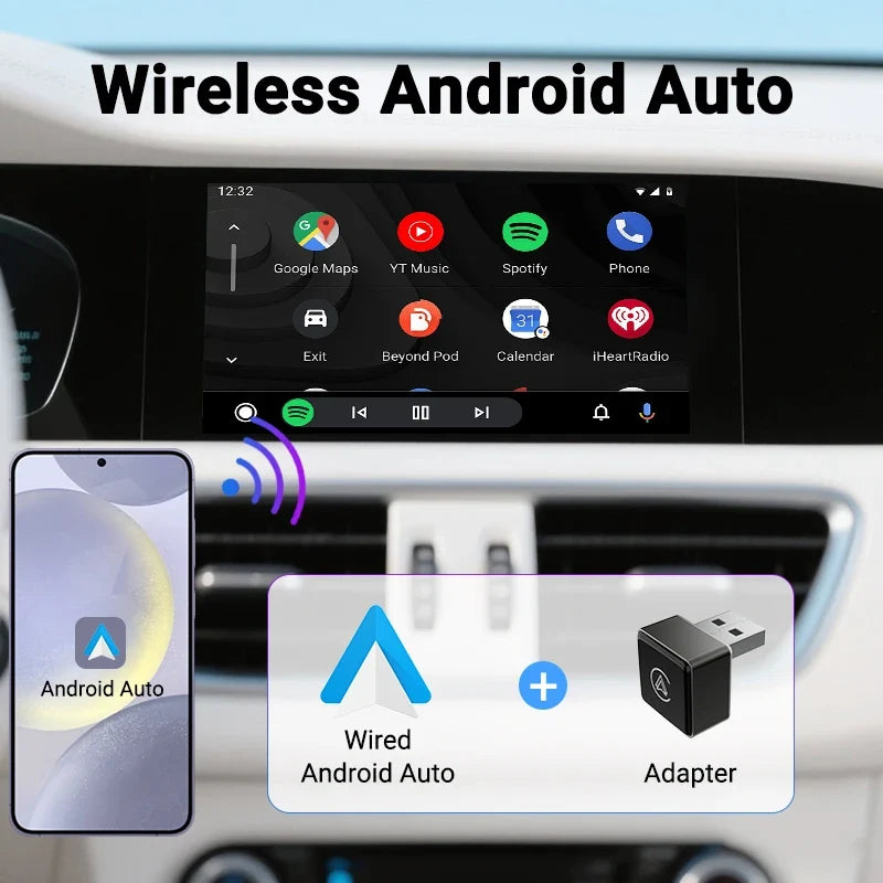 Adaptador Wireless CarPlay e Android Auto 2 em 1 para Hyundai
