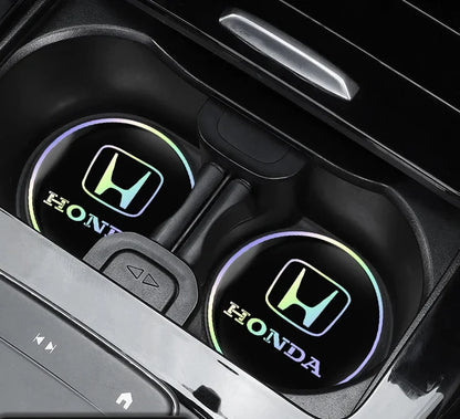 Tapete Porta-Copos Automotivo Honda – Base Antiderrapante para Copo (Kit 2 Peças)