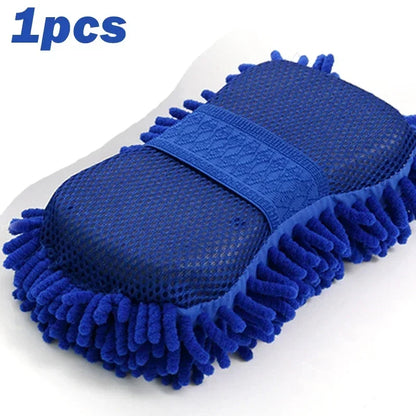 Luva de Microfibra Chenille para Lavagem Automotiva Kit 2 Peças