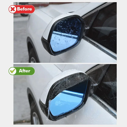 Protetor de Retrovisor Automotivo Anti Chuva e Sol Fibra de Carbono