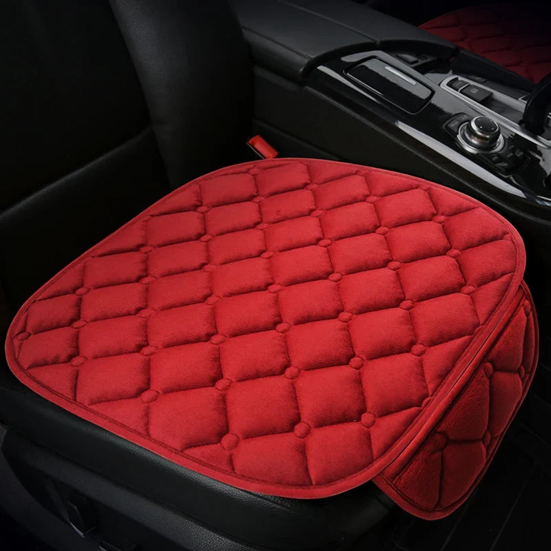 Almofada de Banco Automotivo Plush Inverno – Capa Antiderrapante Quente Universal (Kit 3 Peças)