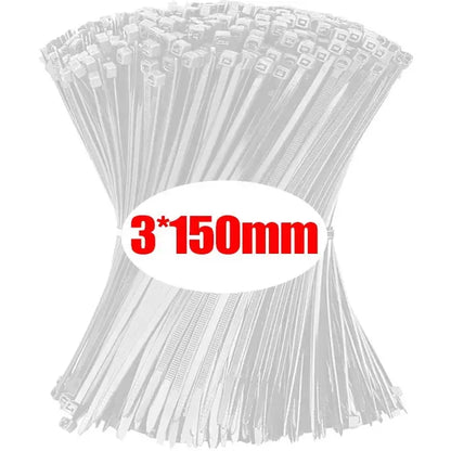 Abraçadeiras de Nylon para Cabos Kit 100 a 1000 Peças Auto Travante