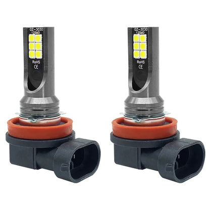 Lâmpadas LED Automotivas H11 H8 9005 9006 6000K Super Brancas