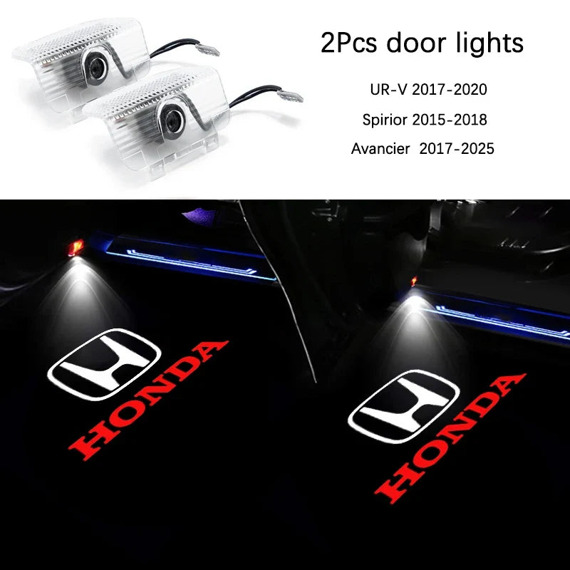 Projetor LED de Porta Honda Welcome Light – Luz de Cortesia com Logo (Kit 2 Peças)