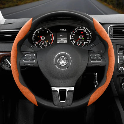 Capa de Volante Camurça Antiderrapante para Volkswagen – Grip Esportivo Segmentado Premium