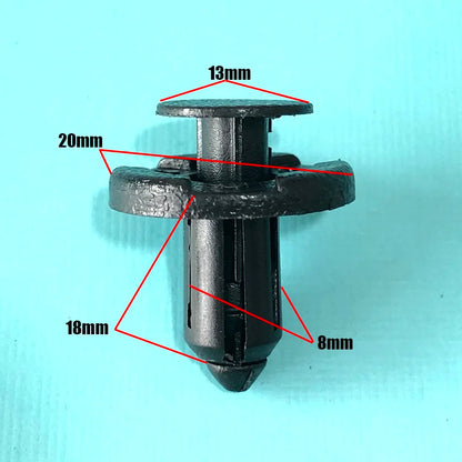 Kit Grampos Automotivos 8mm Fixação de Painéis 10 Peças Universal