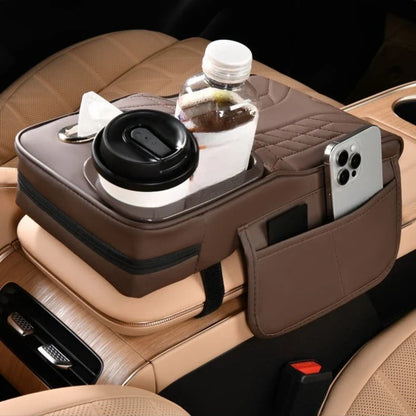 Apoio de Braço Automotivo com Porta Objetos e Porta Copos Multifuncional