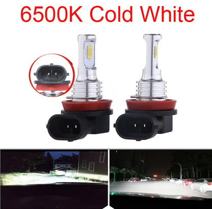 Lâmpadas LED H11 H8 H9 30000LM 3000K 6000K Alta Potência Automotiva