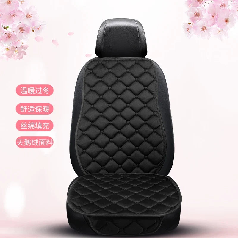 Almofada de Banco Automotivo Plush Inverno – Capa Antiderrapante Quente Universal (Kit 3 Peças)