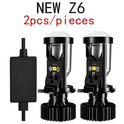 Lâmpada LED H4 20000LM com Mini Projetor Canbus 6500K – Farol Automotivo Alto e Baixo Plug and Play