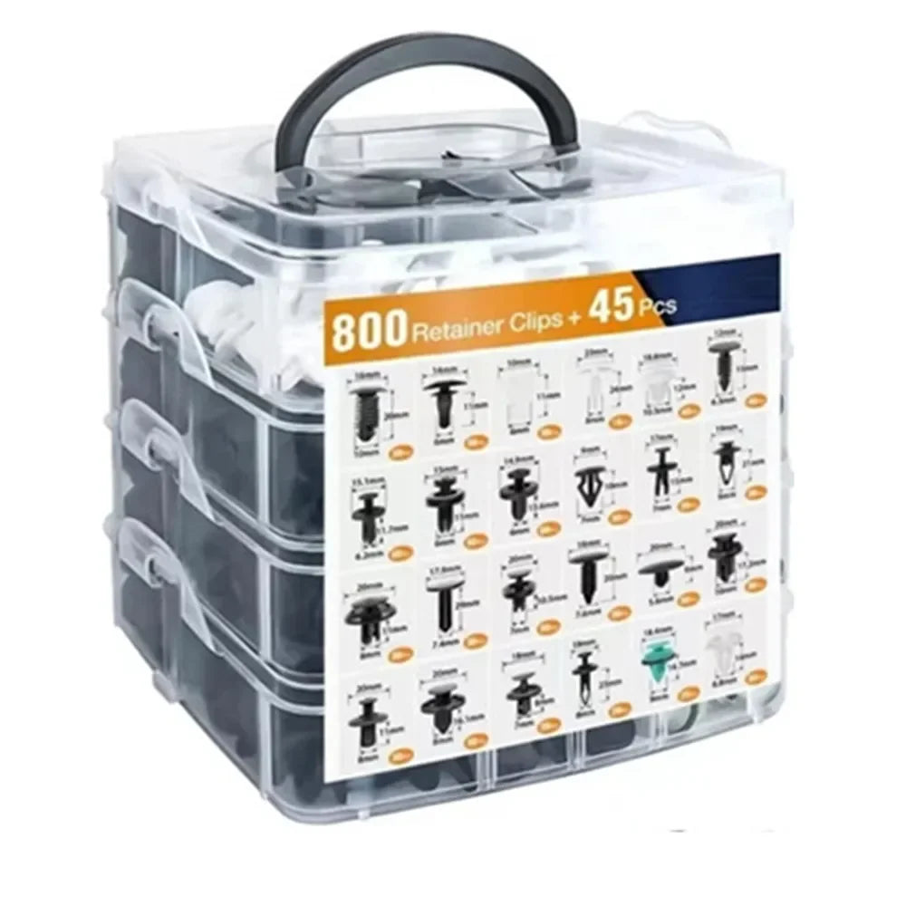 Kit Grampos Automotivos Universais 100 a 800 Peças para Fixação de Painéis