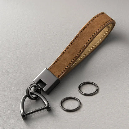 Chaveiro de Couro Legítimo para Carro em Couro Bovino – Acessório Premium Masculino e Feminino com Argola Metálica