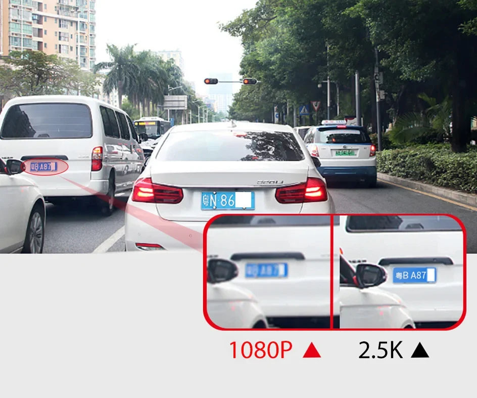 Câmera Veicular 2K DVR com WiFi e GPS Espelho Retrovisor – Dash Cam Automotiva com Visão Noturna e Monitoramento 24h