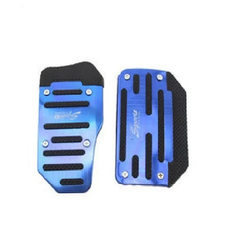 Kit Pedaleira Esportiva Automotiva em Alumínio Antiderrapante – Capa de Pedal Freio e Acelerador para Carro Automático
