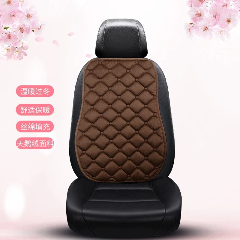 Almofada de Banco Automotivo Plush Inverno – Capa Antiderrapante Quente Universal (Kit 3 Peças)