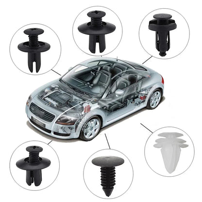 Kit Grampos Automotivos Universais para Fixação de Painéis 50 a 100 Peças