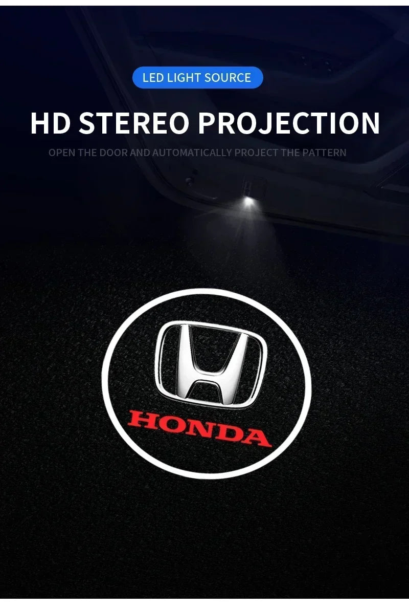 Luz de Porta Automotiva LED com Projeção Logo para Honda