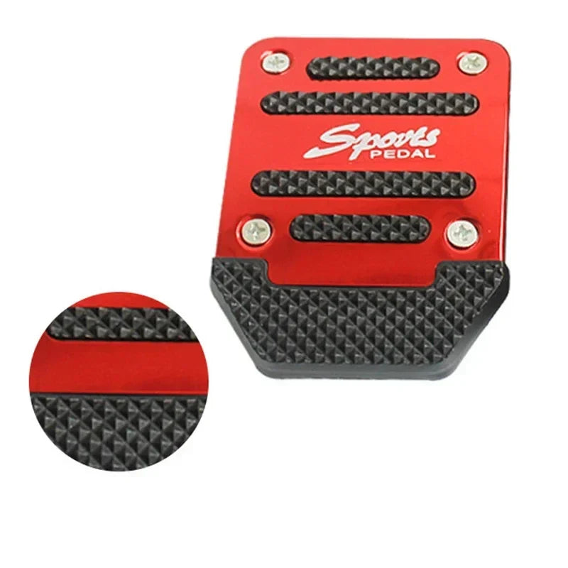 Kit Pedaleira Esportiva Automotiva em Alumínio Antiderrapante – Capa de Pedal Freio e Acelerador para Carro Automático