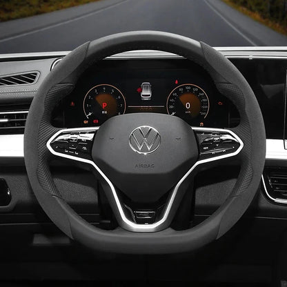 Capa de Volante Camurça Antiderrapante para Volkswagen – Grip Esportivo Segmentado Premium