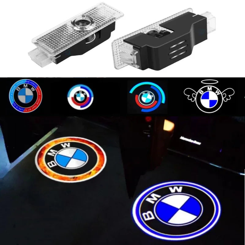 Projetor LED de Porta BMW Welcome Light – Luz de Cortesia com Logo para Série 3, 5, 7 e X1 (Kit 2 ou 4 Peças)
