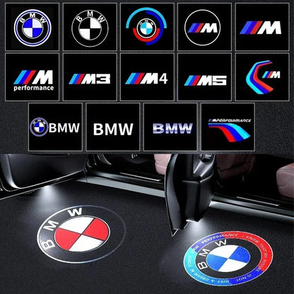 Projetor LED de Porta BMW Welcome Light – Luz de Cortesia com Logo para Série 3, 5, 7 e X1 (Kit 2 ou 4 Peças)