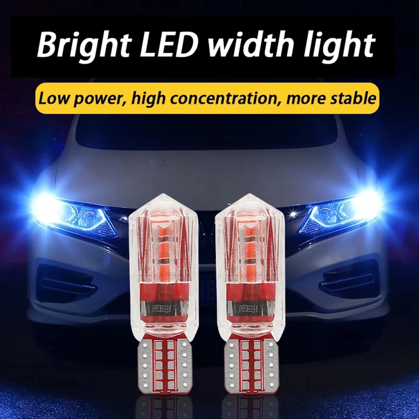 Lâmpada LED Automotiva T10 Super Brilho – Luz de Posição, Placa e Interior 12V/24V (Par)