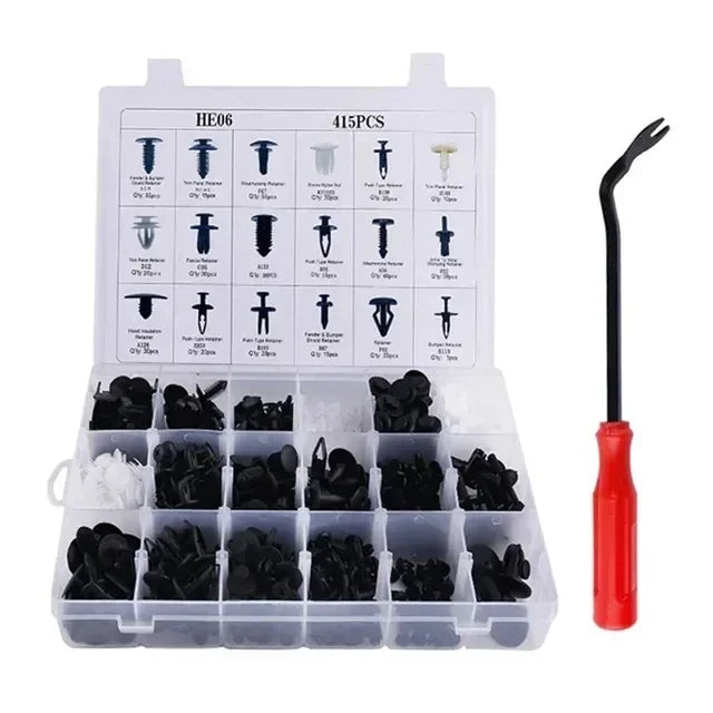 Kit Grampos Automotivos Universais 100 a 800 Peças para Fixação de Painéis