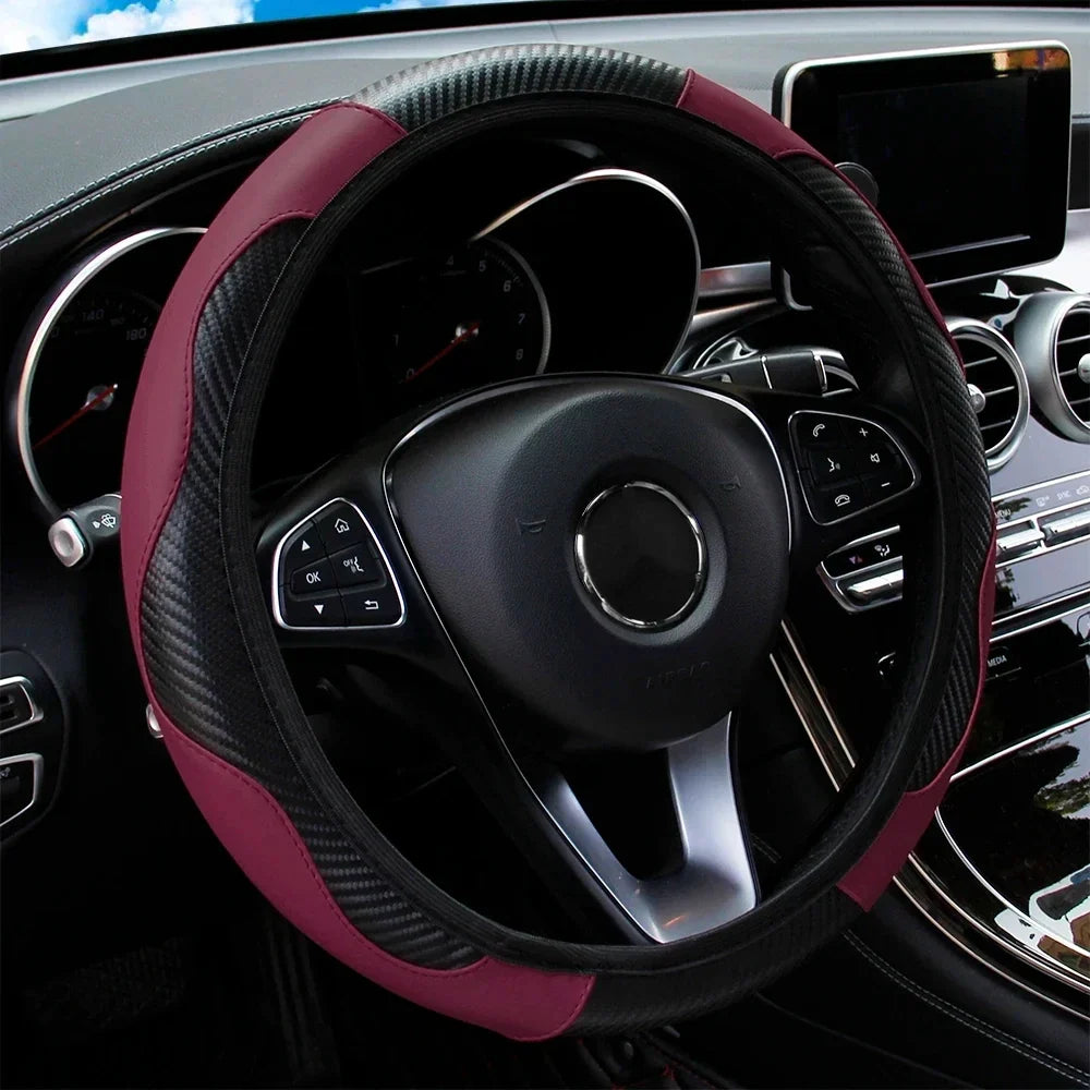Capa de Volante Universal Antiderrapante em Couro PU 38cm