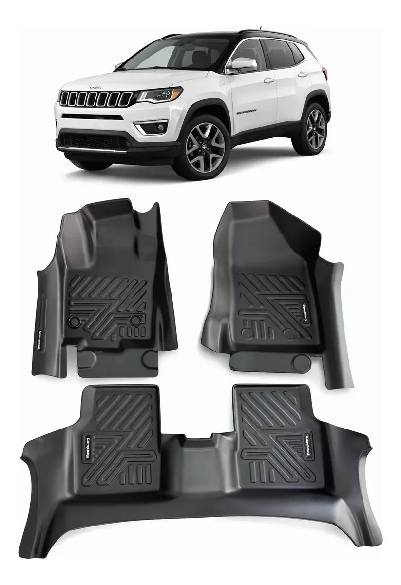 Tapete Bandeja Jeep Compass 2017 À 2022 Sob Medida Jogo Completo
